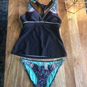 Athleta Twist Back Tankini XS Top & Bottoms